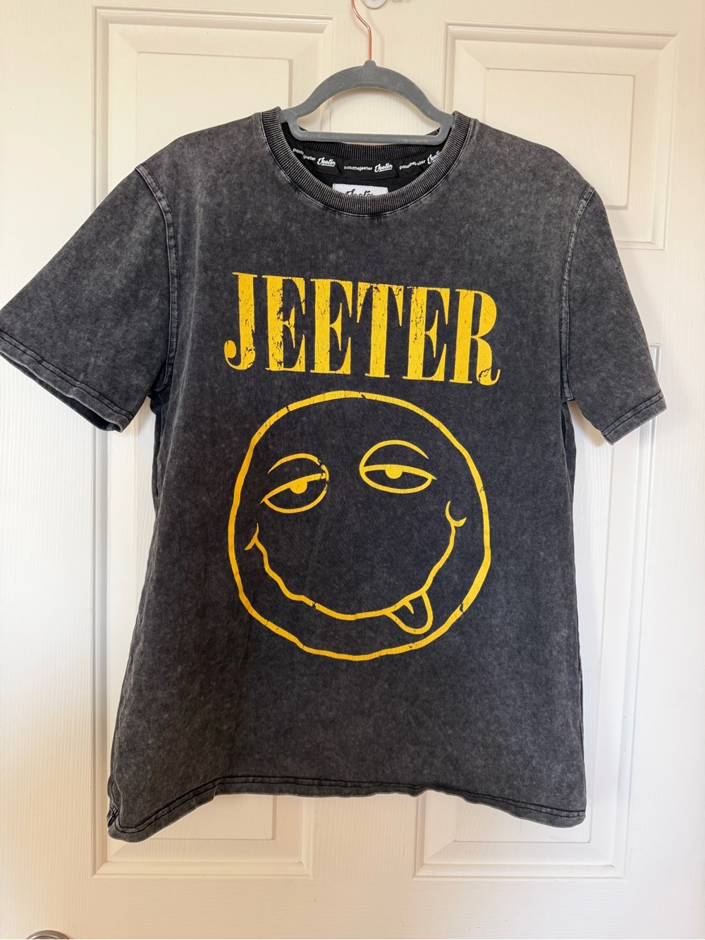 Jeeter Graphic Tee - Black with Yellow Smiley